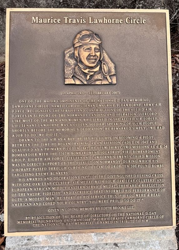 Maurice Travis Lawhorne Circle Marker. Click for full size. Maurice Travis Lawhorne Circle Marker image. Click for full size.