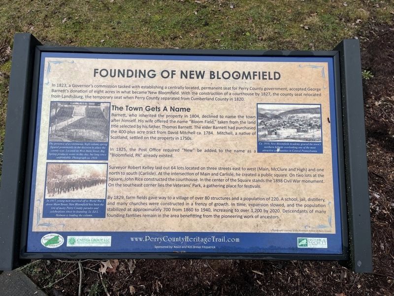 Founding of New Bloomfield Marker. Click for full size. Founding of New Bloomfield Marker image. Click for full size.