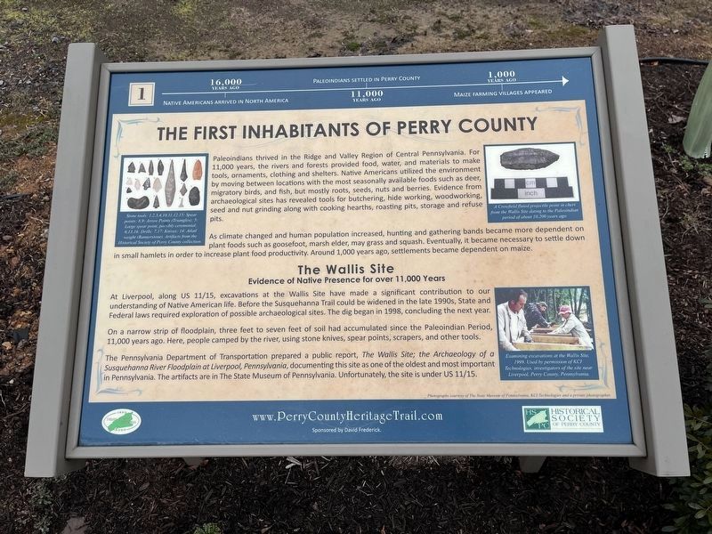 The First Inhabitants of Perry County Marker image. Click for full size.