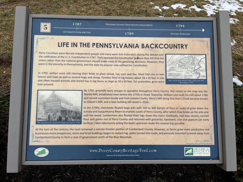 Life in the Pennsylvania Backcountry Marker. Click for full size. Life in the Pennsylvania Backcountry Marker image. Click for full size.