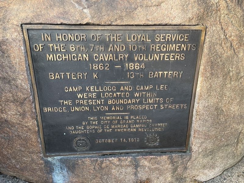 Camp Kellogg and Camp Lee Marker. Click for full size. Camp Kellogg and Camp Lee Marker image. Click for full size.