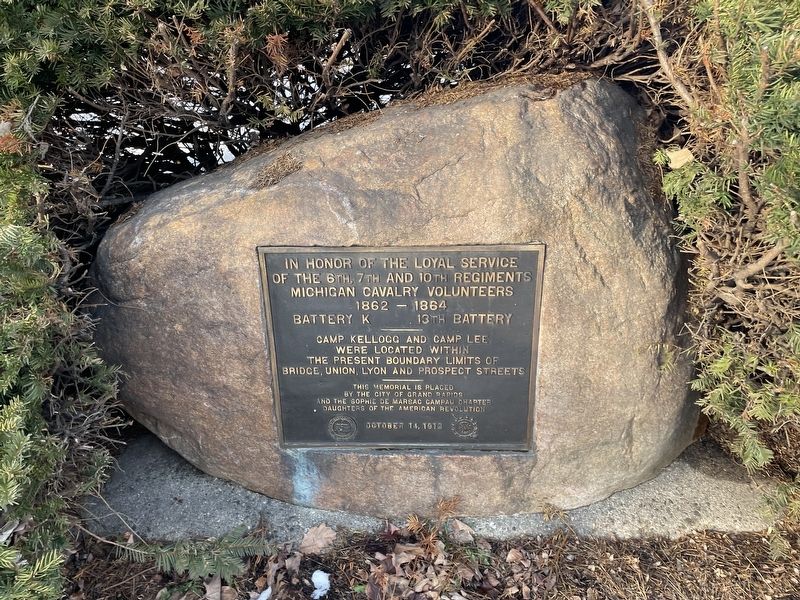 Camp Kellogg and Camp Lee Marker. Click for full size. Camp Kellogg and Camp Lee Marker image. Click for full size.
