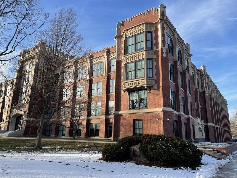 Camp Kellogg and Camp Lee Marker in front of historic Central High School. Click for full size. Camp Kellogg and Camp Lee Marker in front of historic Central High School image. Click for full size.