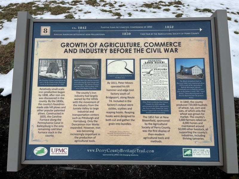 Growth of Agriculture, Commerce and Industry Before the Civil War Marker image. Click for full size.