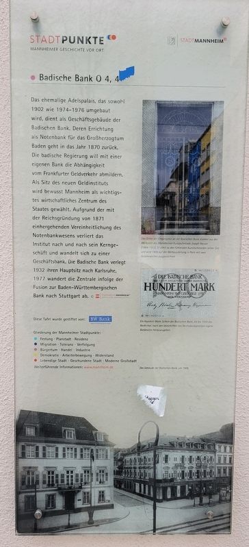 Badische Bank O 4, 4 Marker image. Click for full size.