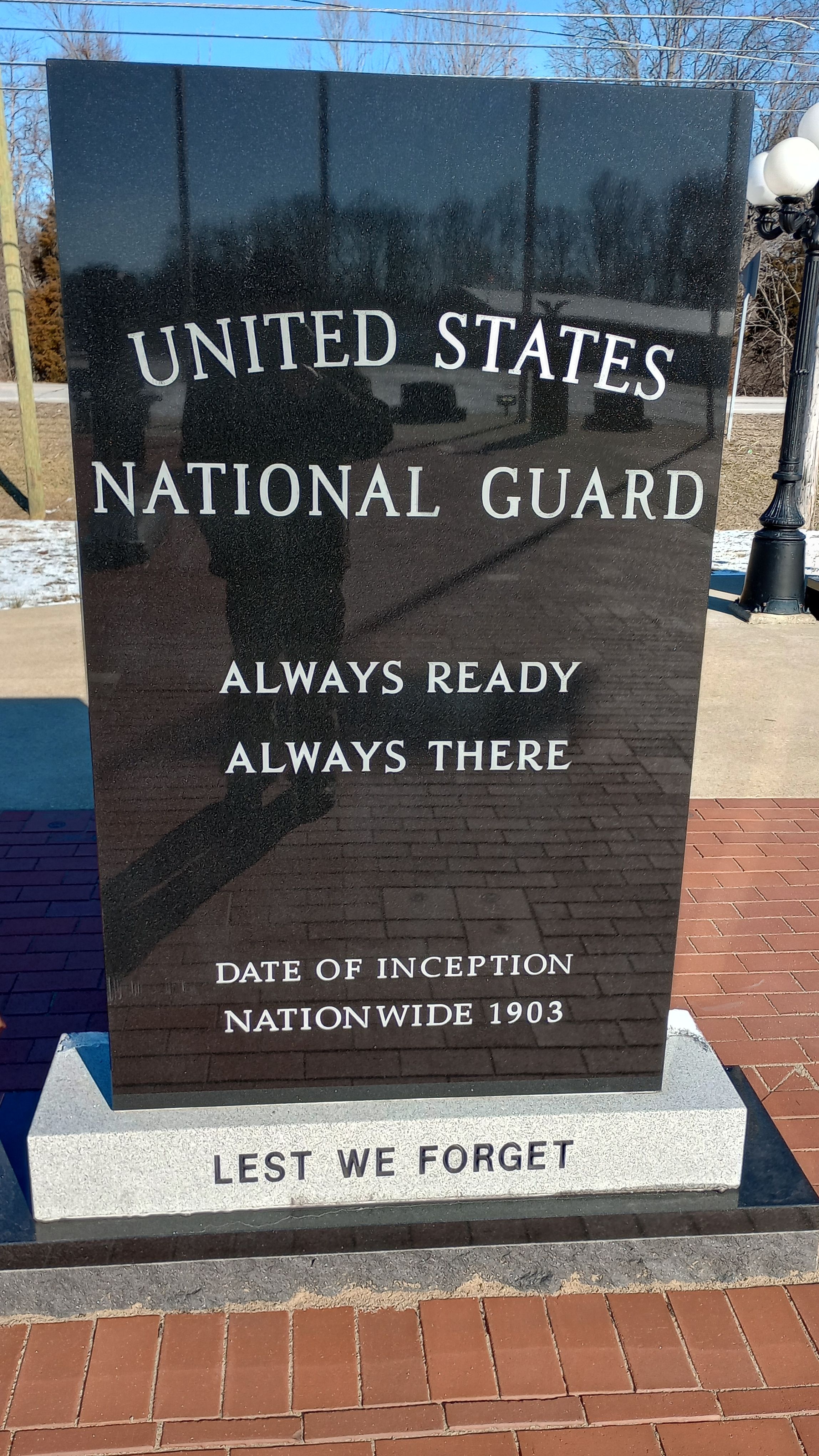 Photo: United States National Guard Marker, Side Two