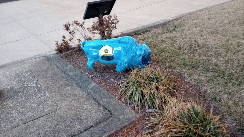 Floyd County's Bicentennial Bison Marker. Click for full size. Floyd County's Bicentennial Bison Marker image. Click for full size.