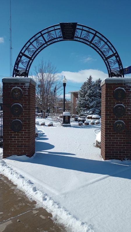 Hancock County Veterans Park Marker. Click for full size. Hancock County Veterans Park Marker image. Click for full size.
