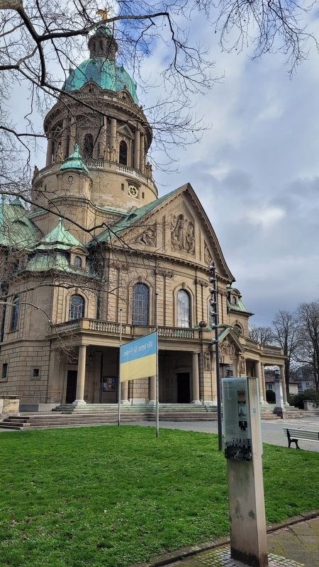The marker in front of the church image. Click for full size.