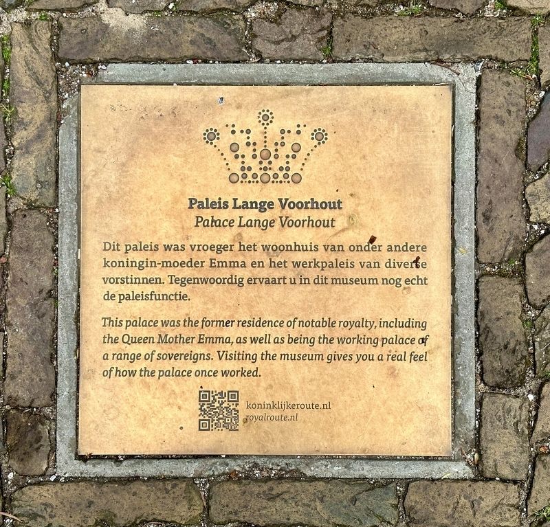 Paleis Lange Voorhout / Palace Lange Voorhout Marker. Click for full size. Paleis Lange Voorhout / Palace Lange Voorhout Marker image. Click for full size.