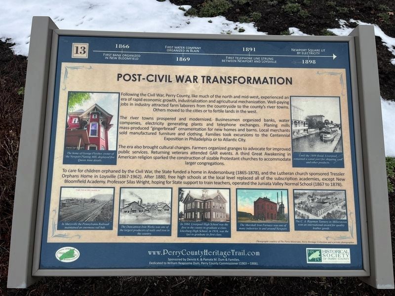 Post-Civil War Transformation Marker image. Click for full size.