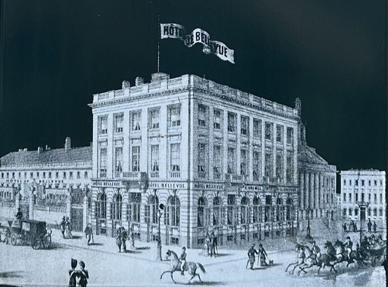 Marker detail: the former Hotel Bellevue. Click for full size. Marker detail: the former Hotel Bellevue image. Click for full size.