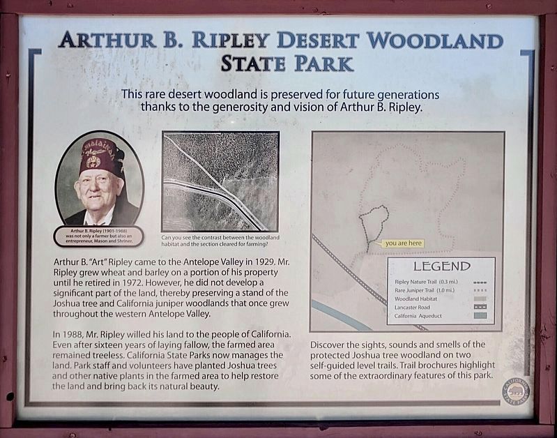 Ripley Desert Woodland Marker image. Click for full size.