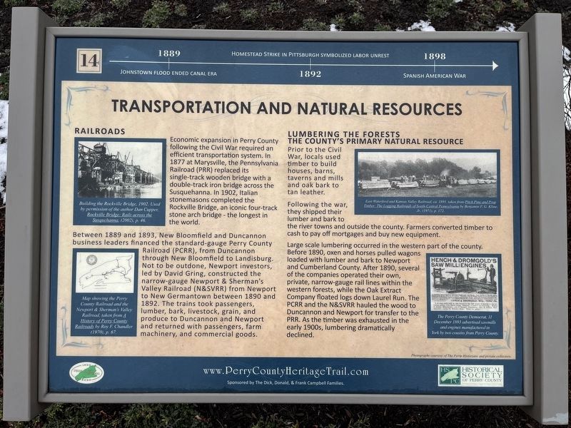 Transportation and Natural Resources Marker. Click for full size. Transportation and Natural Resources Marker image. Click for full size.