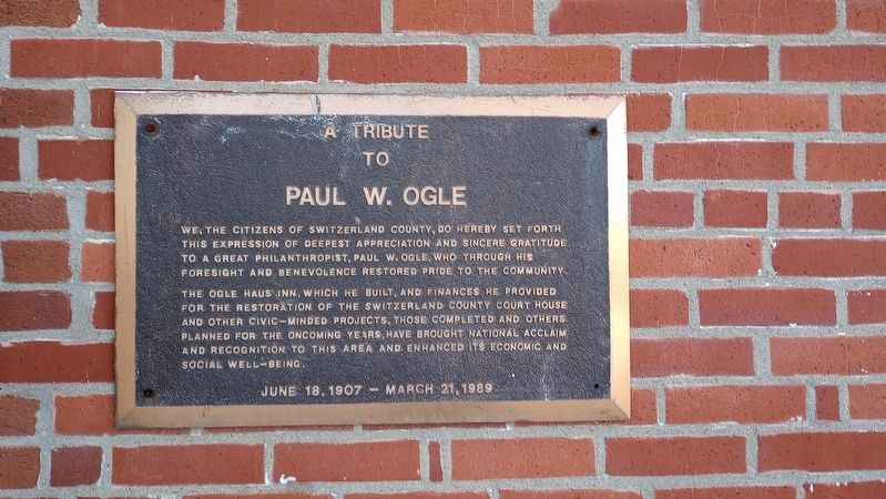 A Tribute To Paul W. Ogle Marker image. Click for full size.