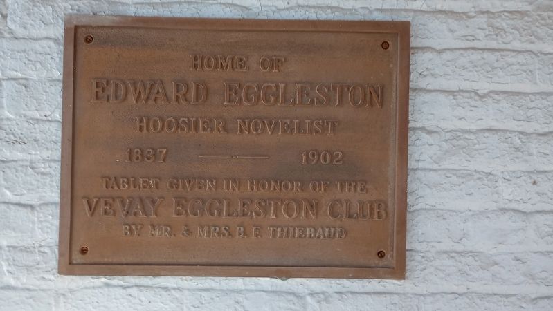 Home of Edward Eggleston Marker image. Click for full size.