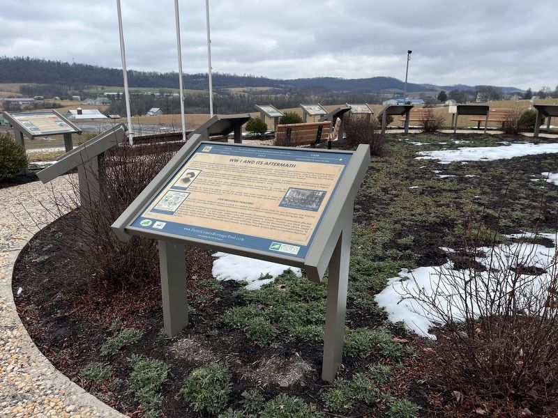 WW I and Its Aftermath Marker. Click for full size. WW I and Its Aftermath Marker image. Click for full size.