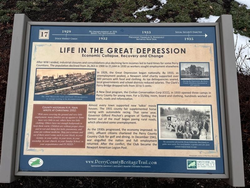 Life in the Great Depression Marker image. Click for full size.
