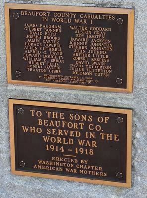 Beaufort County World War I Memorial. Click for full size. Beaufort County World War I Memorial image. Click for full size.