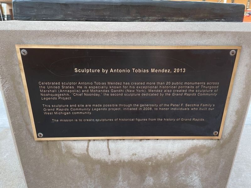 Sculptor information on statue of Mayor Lyman S. Parks. Click for full size. Sculptor information on statue of Mayor Lyman S. Parks image. Click for full size.