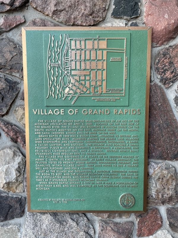Village of Grand Rapids Marker image. Click for full size.