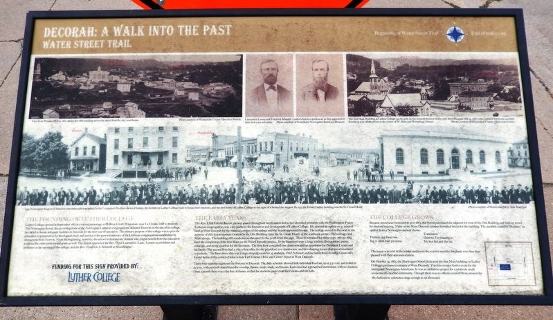 Decorah: A Walk into the Past Marker. Click for full size. Decorah: A Walk into the Past Marker image. Click for full size.