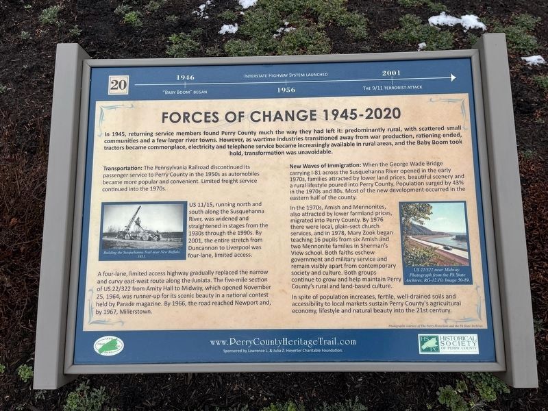 Forces of Change 1945-2020 Marker image. Click for full size.