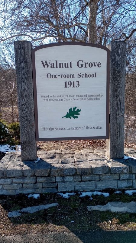 Walnut Grove One-room School Marker image. Click for full size.