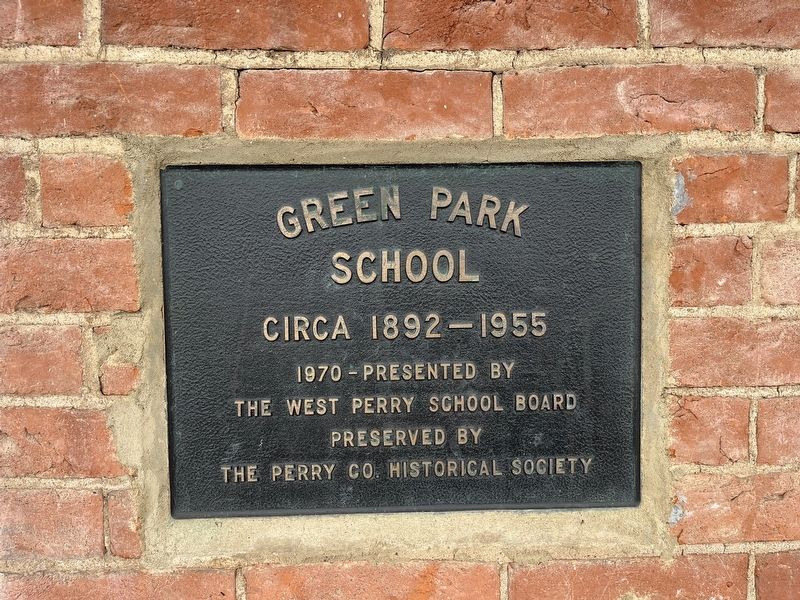 Additional plaque on the schoolhouse image. Click for full size.