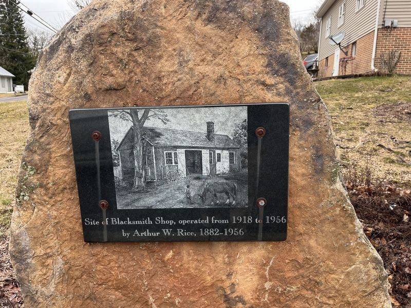 Site of Blacksmith Shop Marker. Click for full size. Site of Blacksmith Shop Marker image. Click for full size.