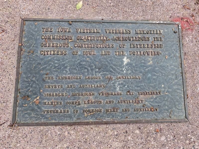 Memorial Contributors Plaque image. Click for full size.