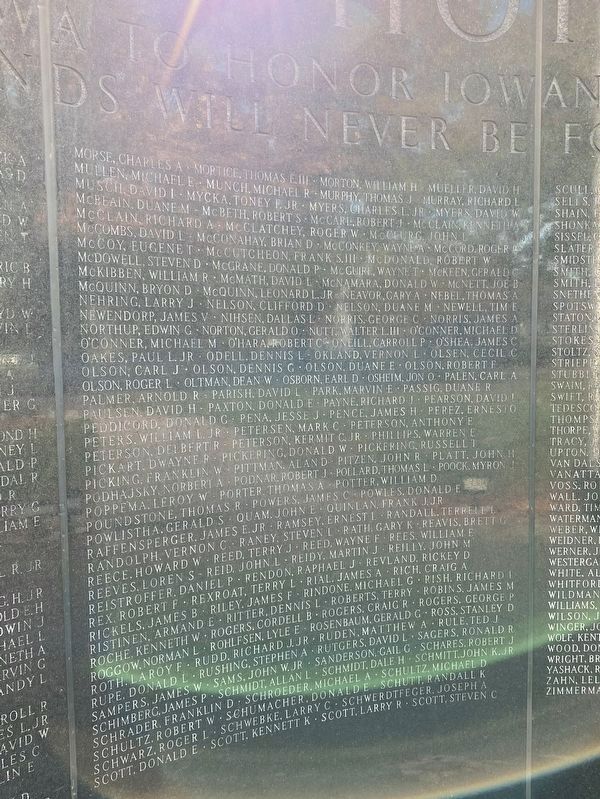 A Reflection of Hope Memorial, Panel 4 image. Click for full size.