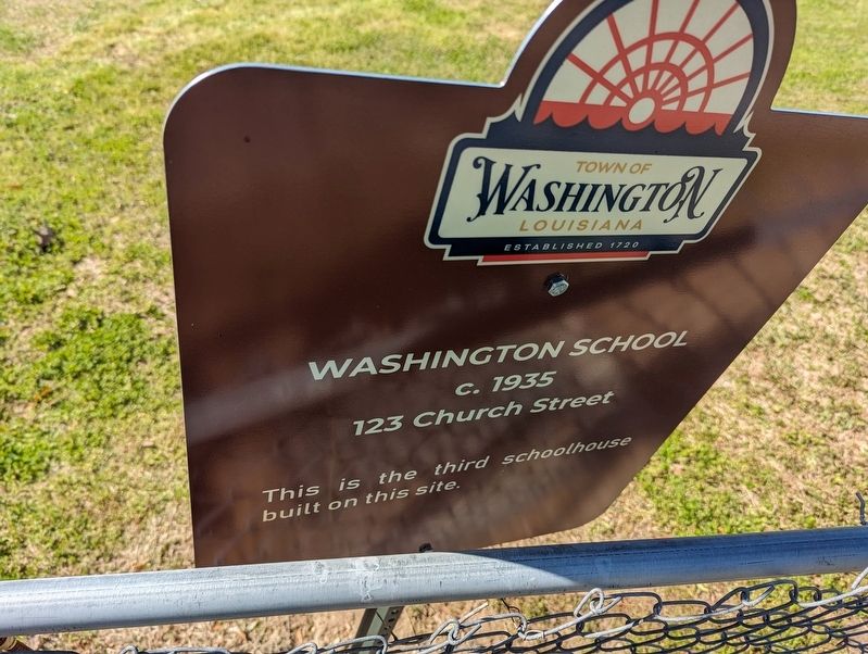 Washington School Marker. Click for full size. Washington School Marker image. Click for full size.