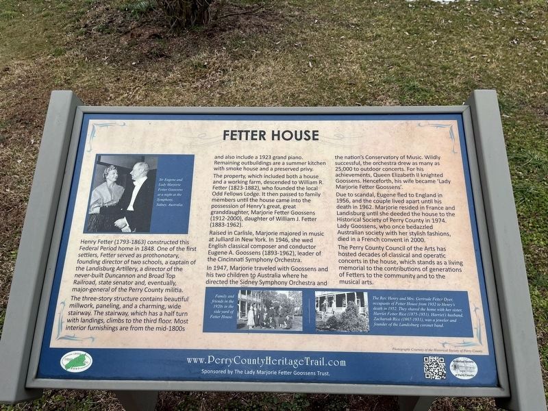 Fetter House Marker image. Click for full size.