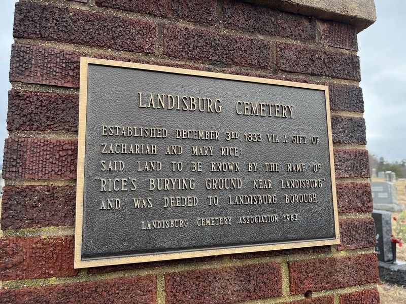 Landisburg Cemetery Marker image. Click for full size.