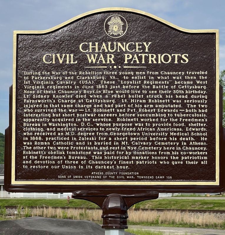 Chauncey Civil War Patriots Marker image. Click for full size.