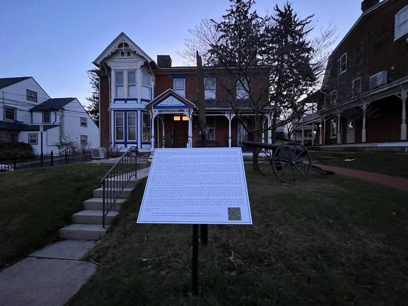 John Rupp marker with the Welty House in the background image. Click for full size.