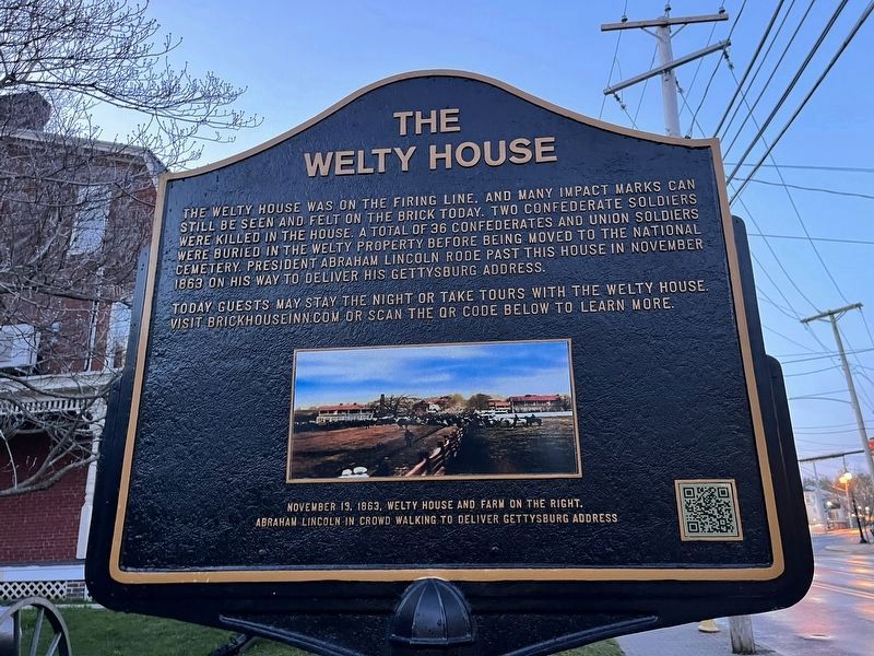 The Welty House Marker image. Click for full size.