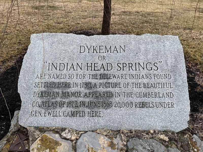 Dykeman or "Indian Head Springs" Marker image. Click for full size.