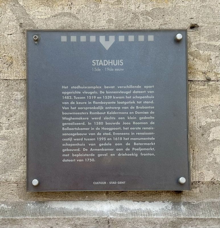 Stadhuis (15de-19de eeuw) / City Hall (15th-19th Century) Marker image. Click for full size.