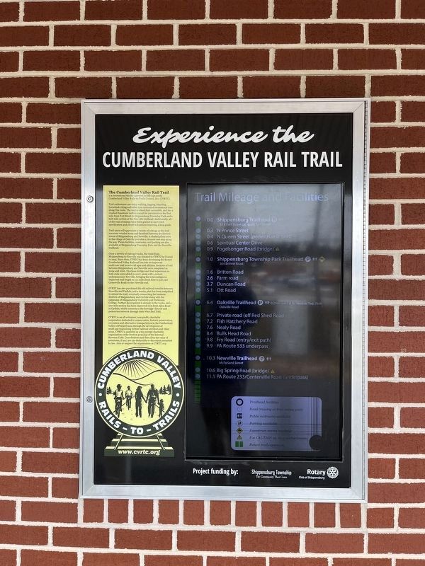 Experience the Cumberland Valley Rail Trail Marker image. Click for full size.