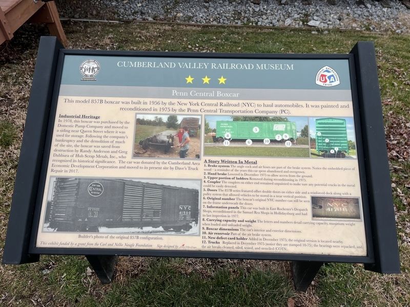 Penn Central Boxcar Marker image. Click for full size.