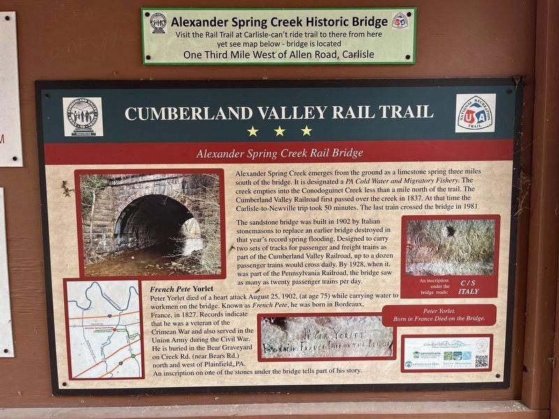 Alexander Spring Creek Rail Bridge Marker image. Click for full size.