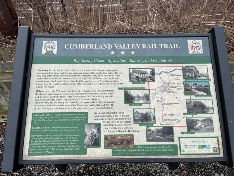 Big Spring Creek - Agriculture, Industry and Recreation Marker. Click for full size. Big Spring Creek - Agriculture, Industry and Recreation Marker image. Click for full size.