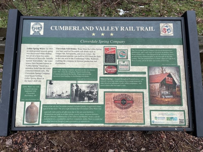 Cloverdale Spring Company Marker image. Click for full size.