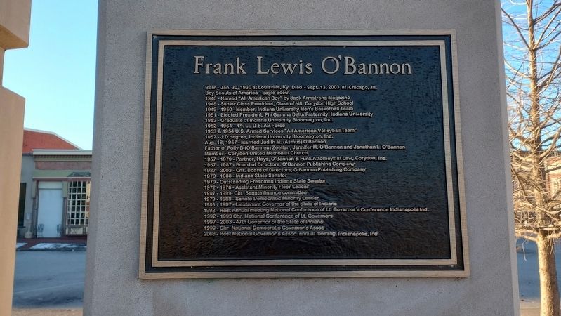 Frank Lewis O'Bannon Marker image. Click for full size.