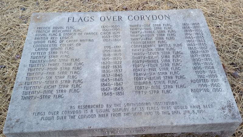 Flags Over Corydon Marker image. Click for full size.
