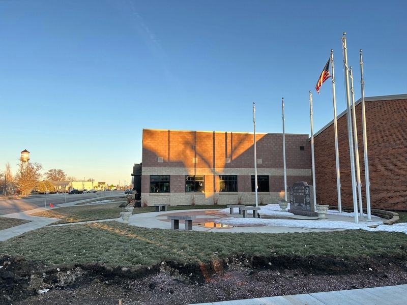 Canistota Veterans Memorial, from the west image. Click for full size.