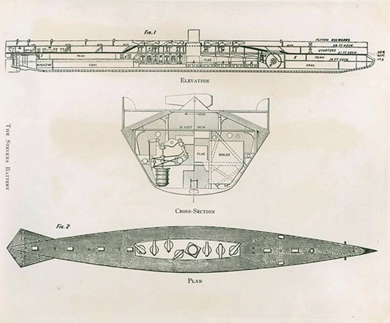 The Stevens' Battery: original plan image. Click for full size.