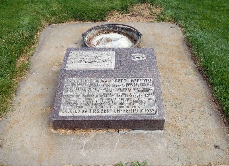 Erected in Memory of Bert Lafferty Marker image. Click for full size.